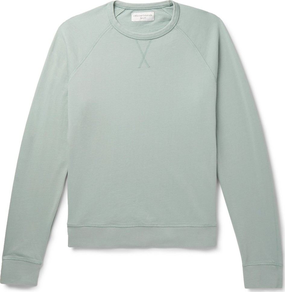 Officine Générale Loopback Cotton-Terry Sweatshirt
