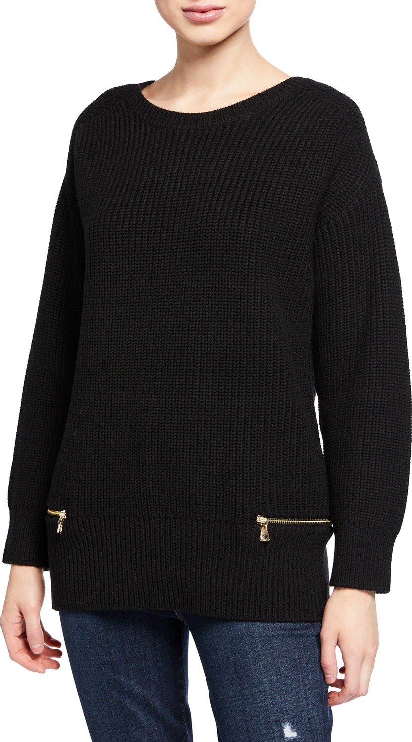 Alice + Olivia Lettie Zip-Hem Pullover