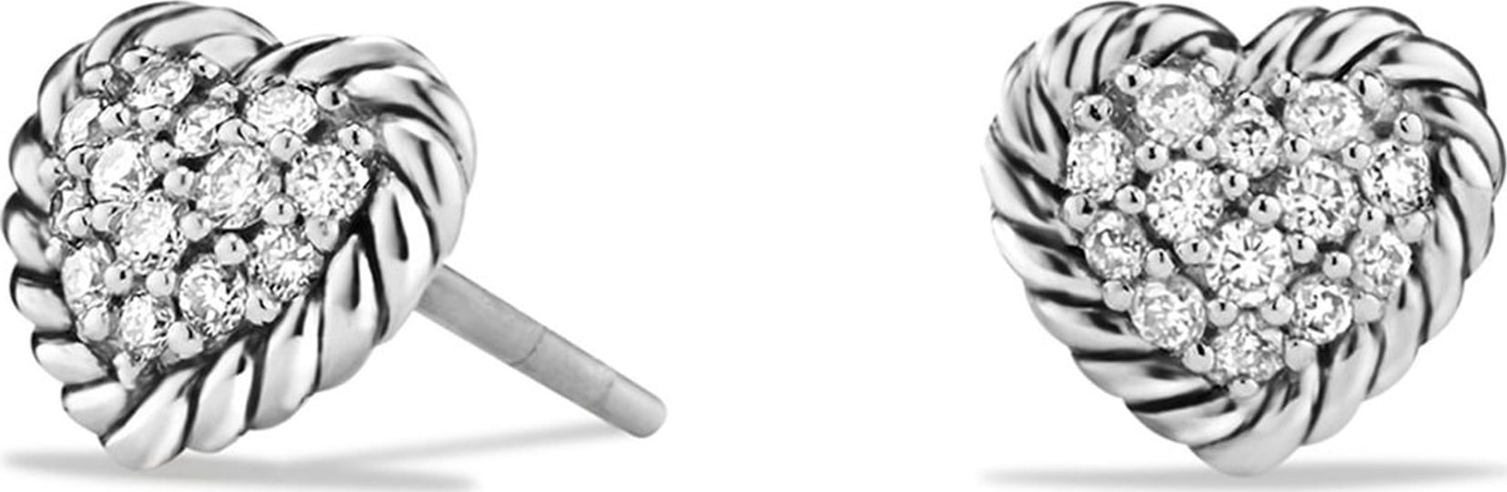 David Yurman 'Châtelaine' Heart Earrings with Diamonds