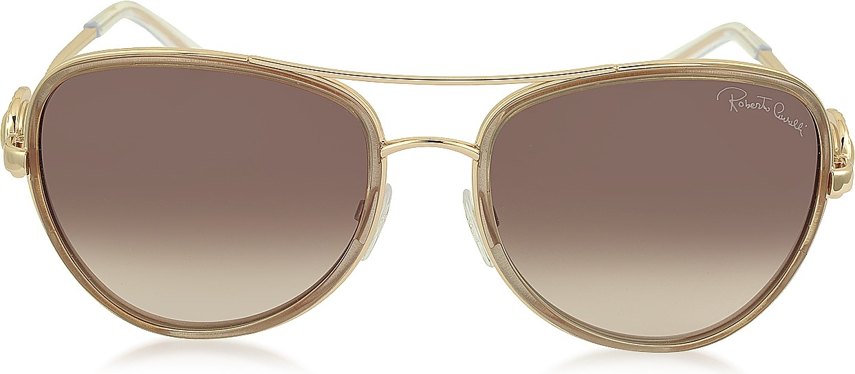 Roberto Cavalli WEZEN 1013 Metal Aviator Women's Sunglasses