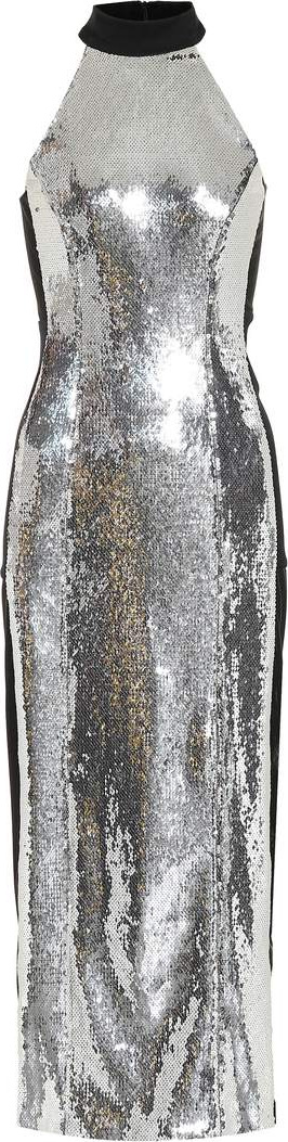 Galvan Chrome Panel sequinned dress
