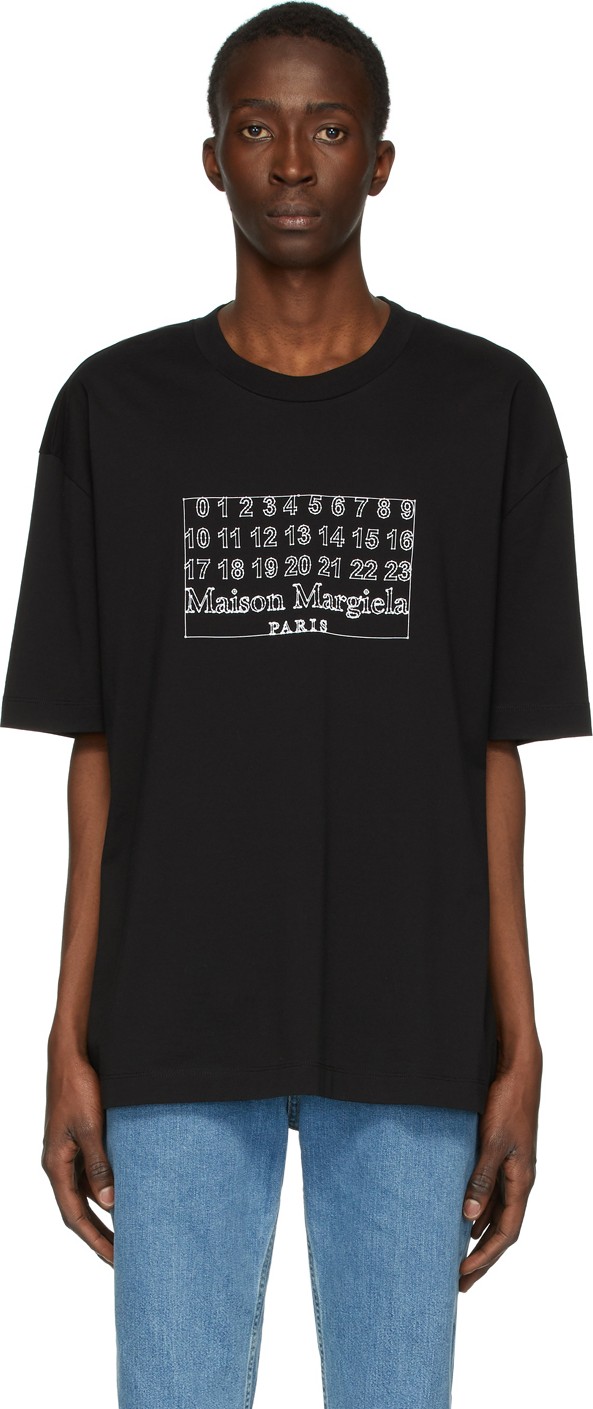 Maison Margiela Black Number Logo T-Shirt