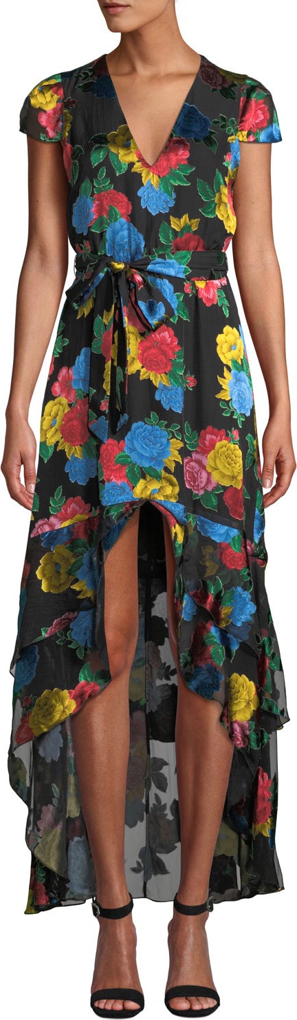 Alice + Olivia Erika Ruffle Midi Dress