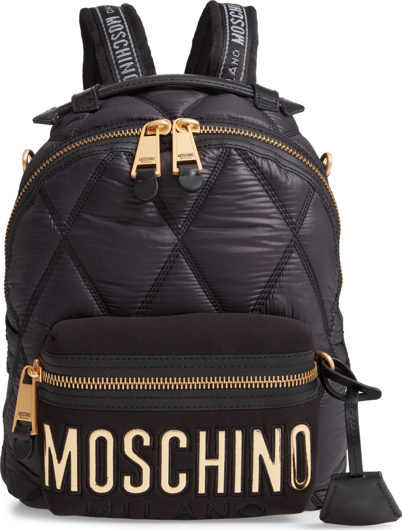 Moschino Quilted Nylon Backpack
