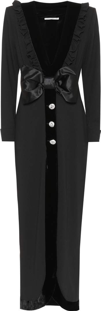 Alessandra Rich Wool crêpe maxi dress