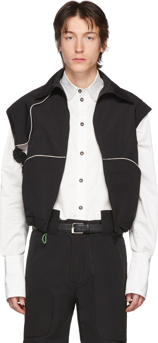 Boramy Viguier Black Panelled Vest