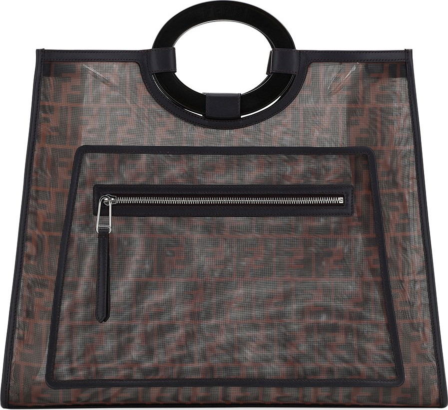 Fendi Runaway Large FF Mesh Shopping Tote Bag