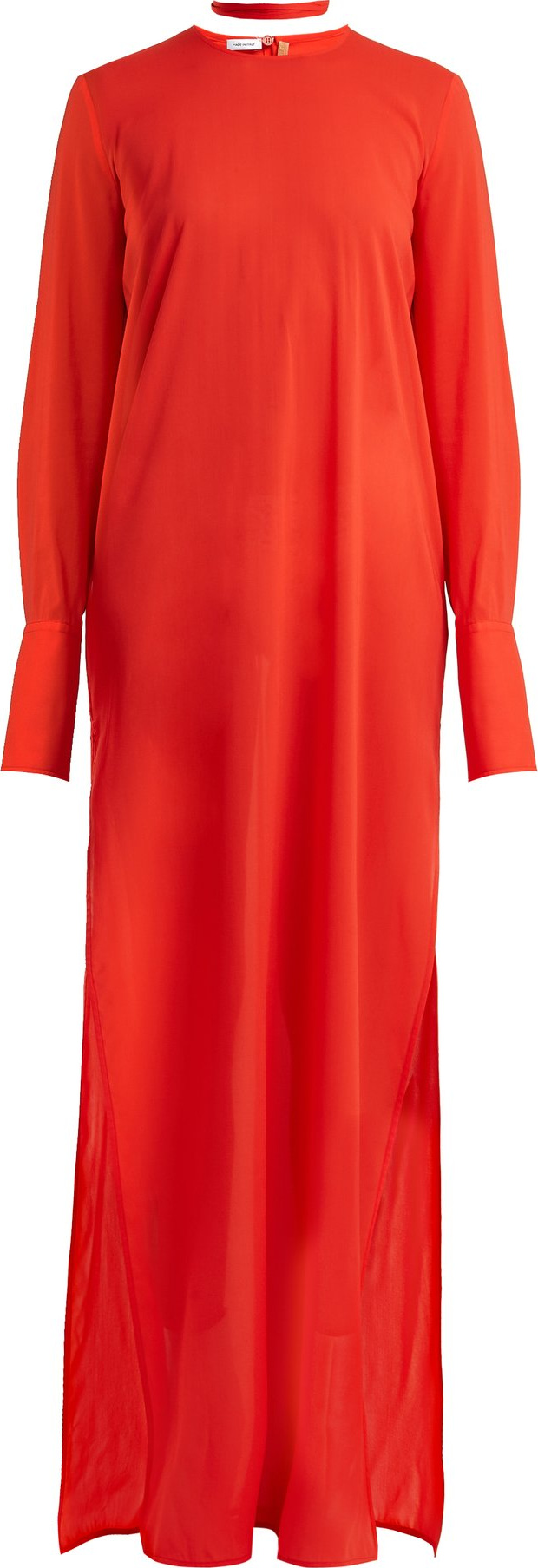 Summa Round-neck silk maxi dress