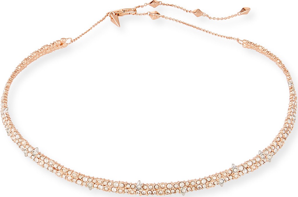 Alexis Bittar Spike Accented Choker Necklace