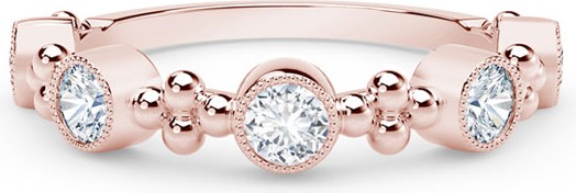 Forevermark Tribute 18k Rose Gold Diamond Stack Ring, Size 6.5
