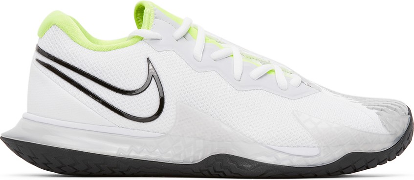 Nike White & Black NikeCourt Air Zoom Vapor Cage 4 Sneakers