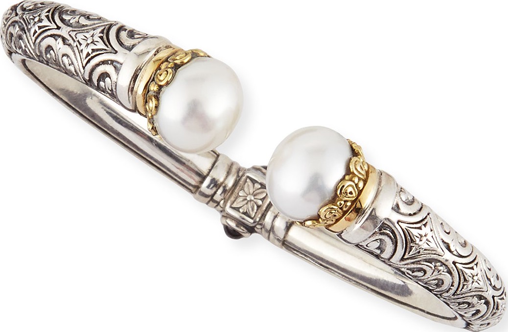 Konstantino Pearl-Tip Sterling Silver Hinge Bracelet