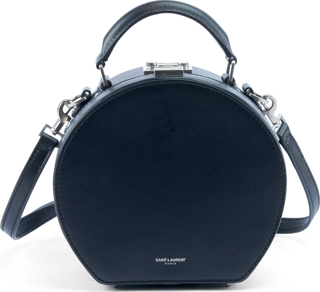 Saint Laurent Mica Small Leather Top-Handle Hat Box Bag w/ Crossbody Strap