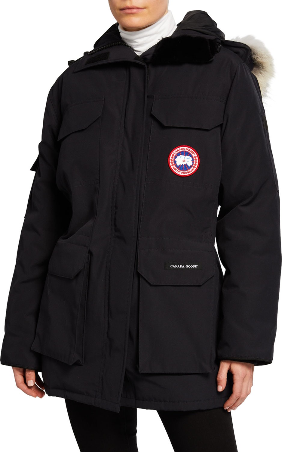 Canada Goose Expedition Multi-Pocket Parka Coat w/ Fur Hood