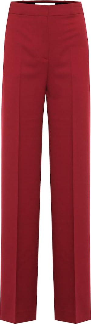 VICTORIA, VICTORIA BECKHAM High-rise twill straight pants