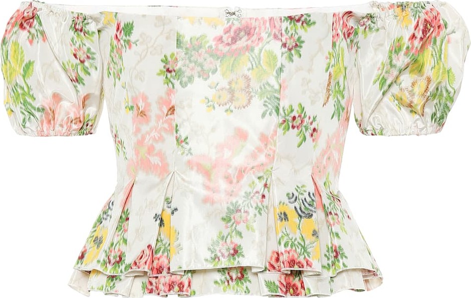 Brock Collection Exclusive to Mytheresa – Oarsman floral silk-blend top