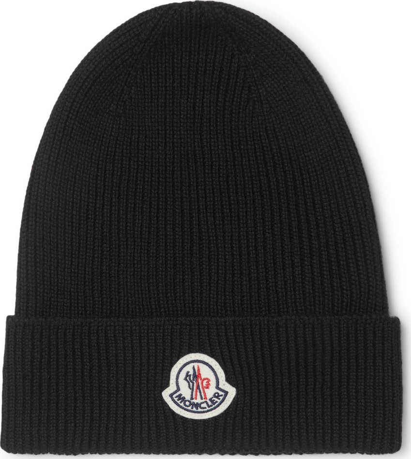 Moncler Logo-Appliquéd Ribbed Wool Beanie