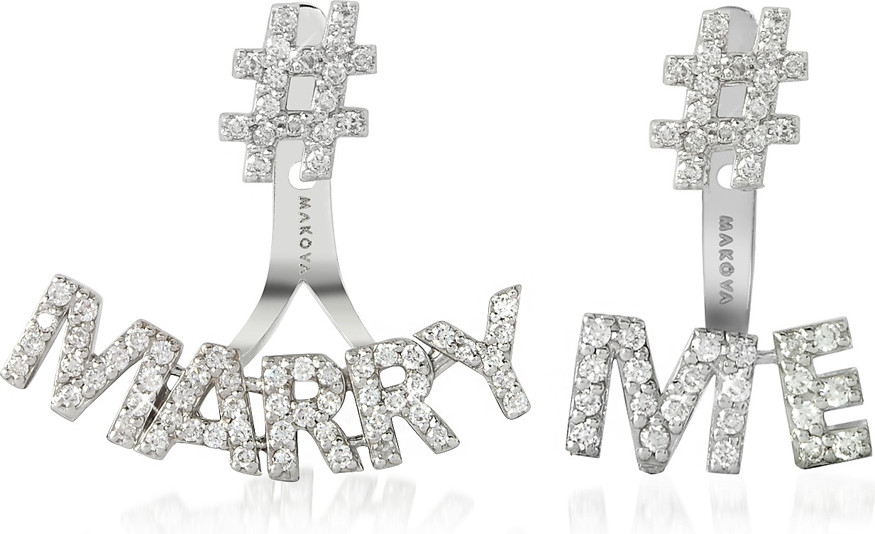 Makova Jewelry #Marry #Me 18K Gold & 0.69 ctw Diamonds Earrings