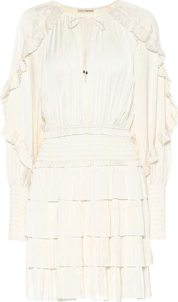 Ulla Johnson Soraya pleated satin minidress