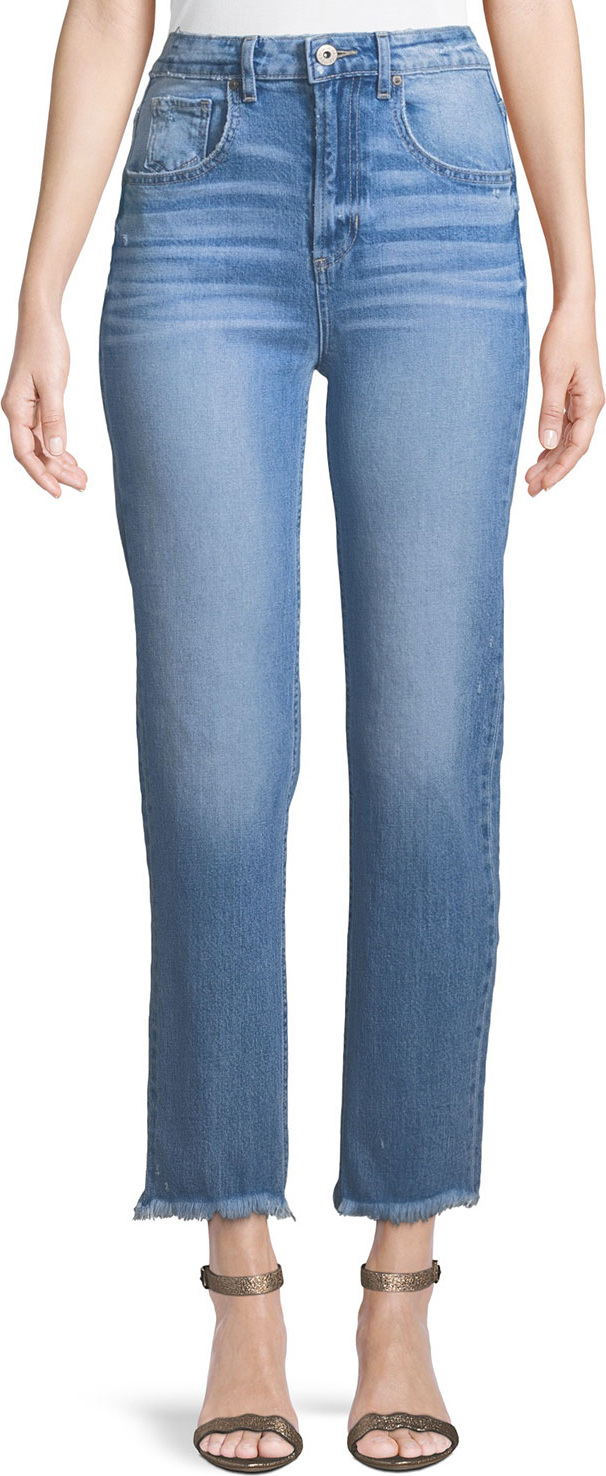 PAIGE Sarah High-Rise Frayed Jeans