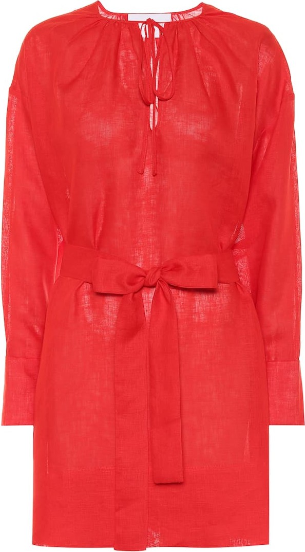 Asceno Santorini linen minidress