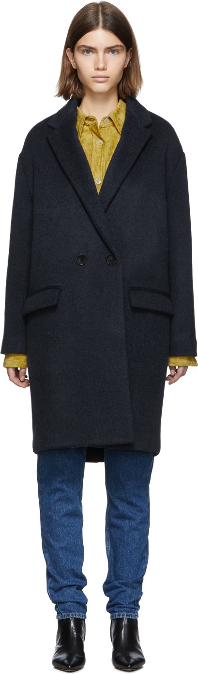 Isabel Marant Navy Filipo Timeless Coat