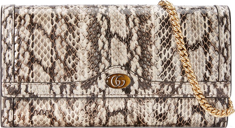 Gucci Ophidia Elaphe Snake Flap Wallet on Chain