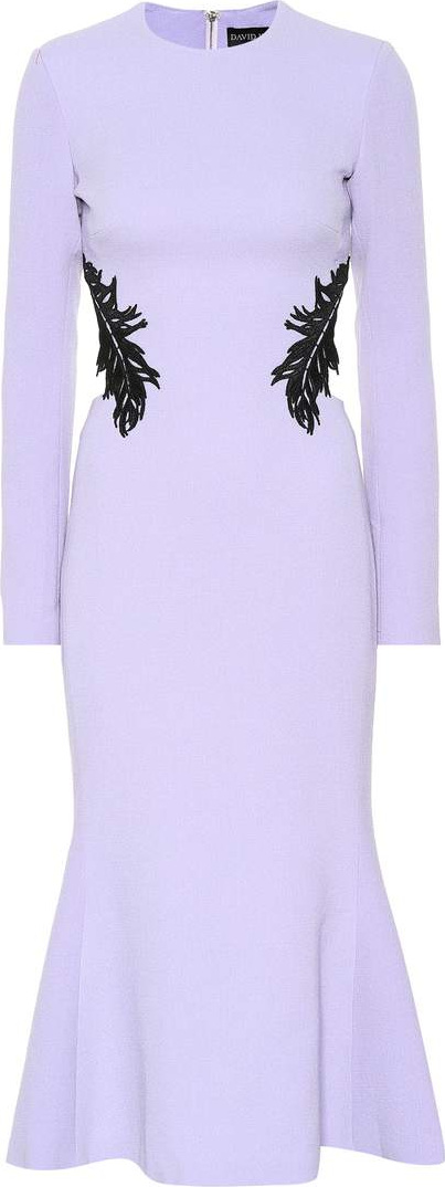 David Koma Wool-blend crêpe dress