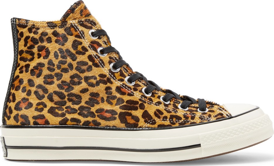 Converse 1970s Chuck Taylor All Star Leopard-Print Faux Calf Hair High-Top Sneakers