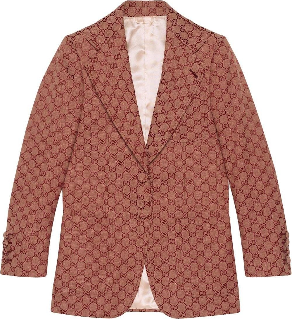 Gucci GG Supreme print blazer jacket