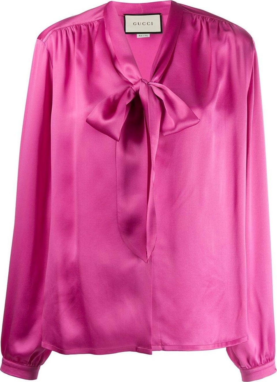 Gucci Hot pink pussybow blouse
