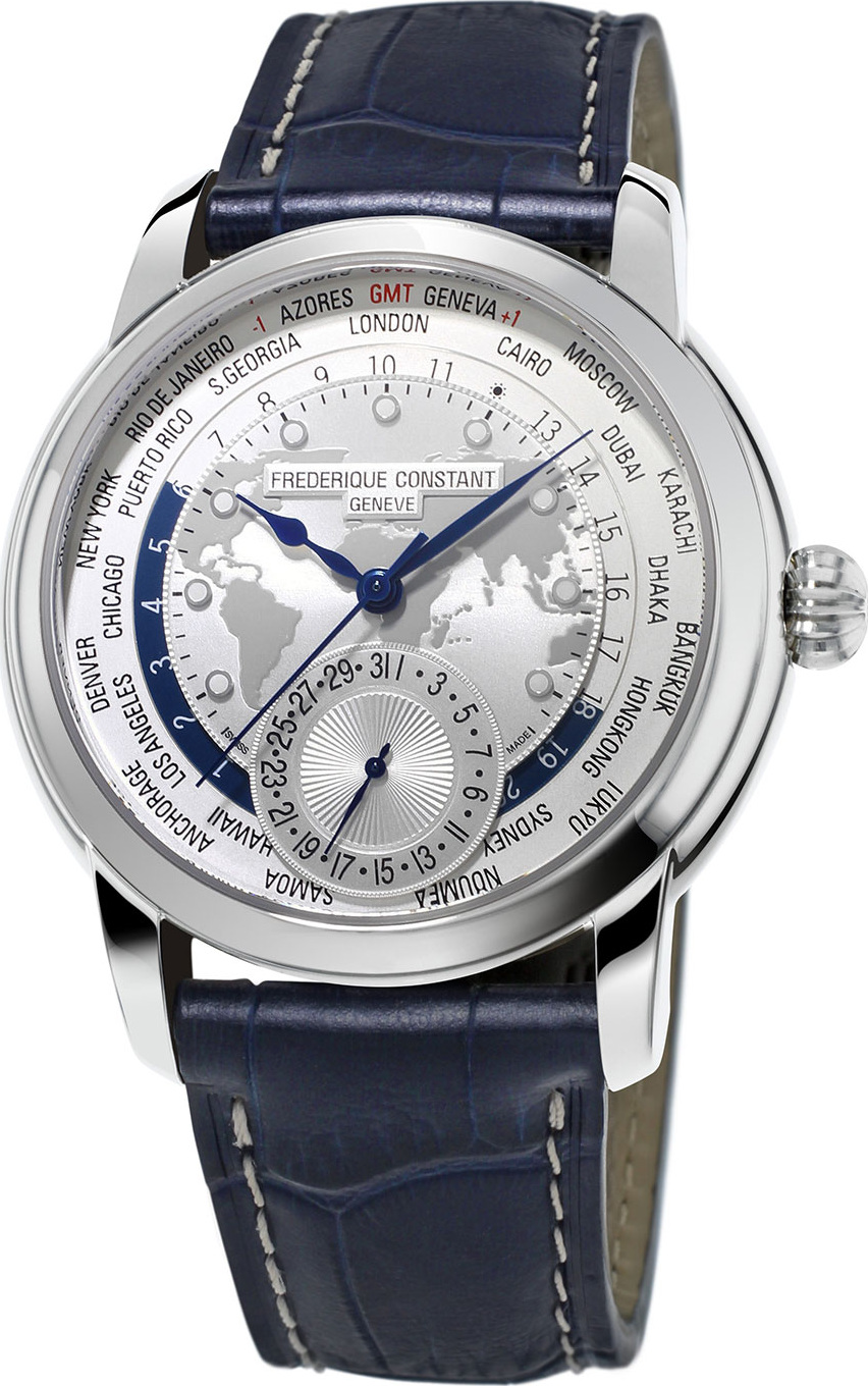 Frederique Constant 42mm Gents World Timer Manufacture Watch