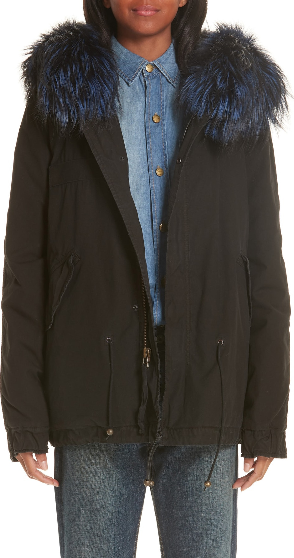 Mr&Mrs Italy Mr & Mrs Italy Genuine Fox Fur Trim Parka