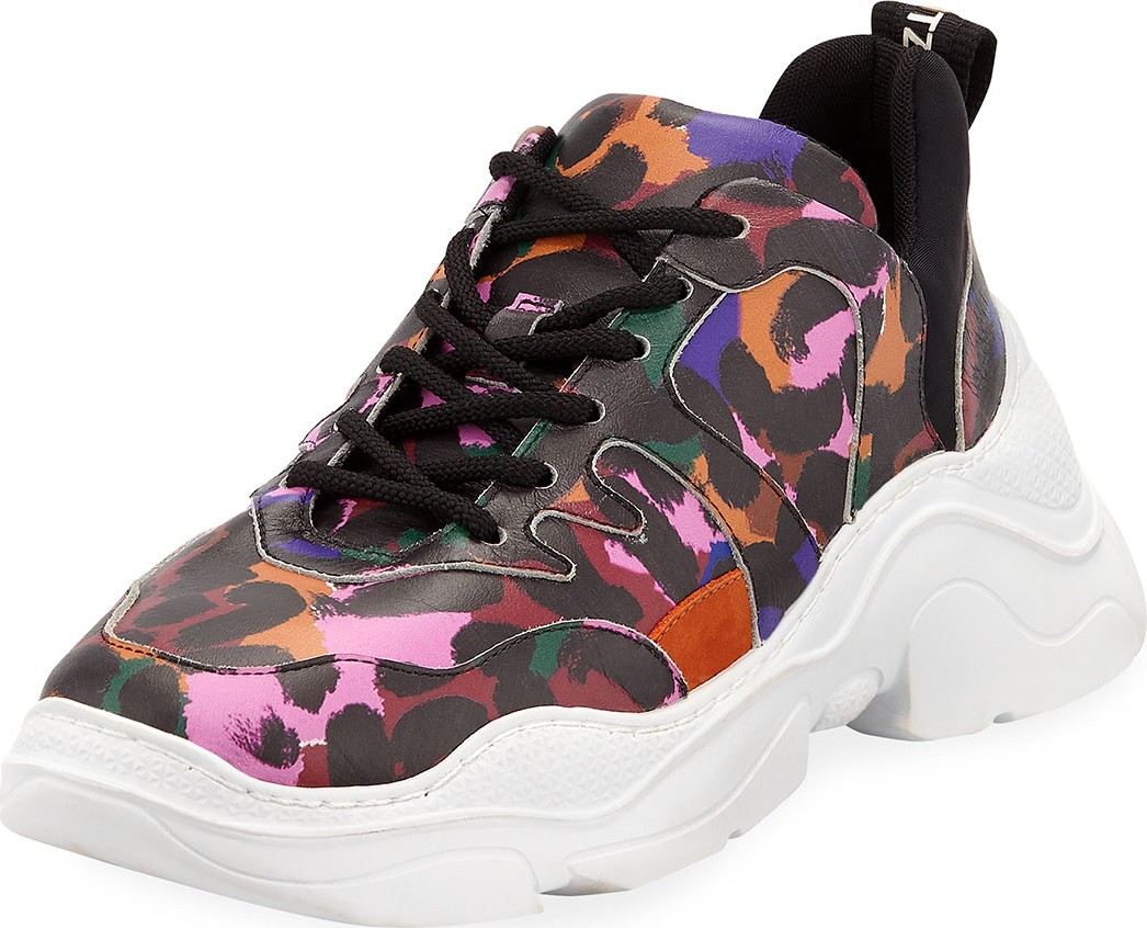 Schutz Jackye Leopard-Print Sneakers