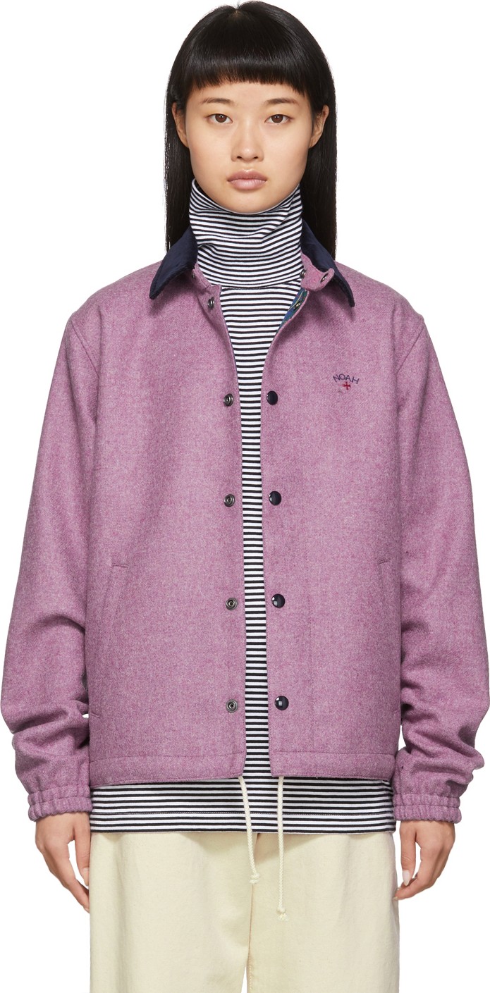 Noah NYC Pink Wool Short Coach Jacket