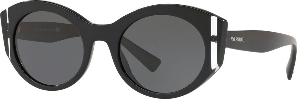 Valentino Two-Tone Acetate Oval Sunglasses