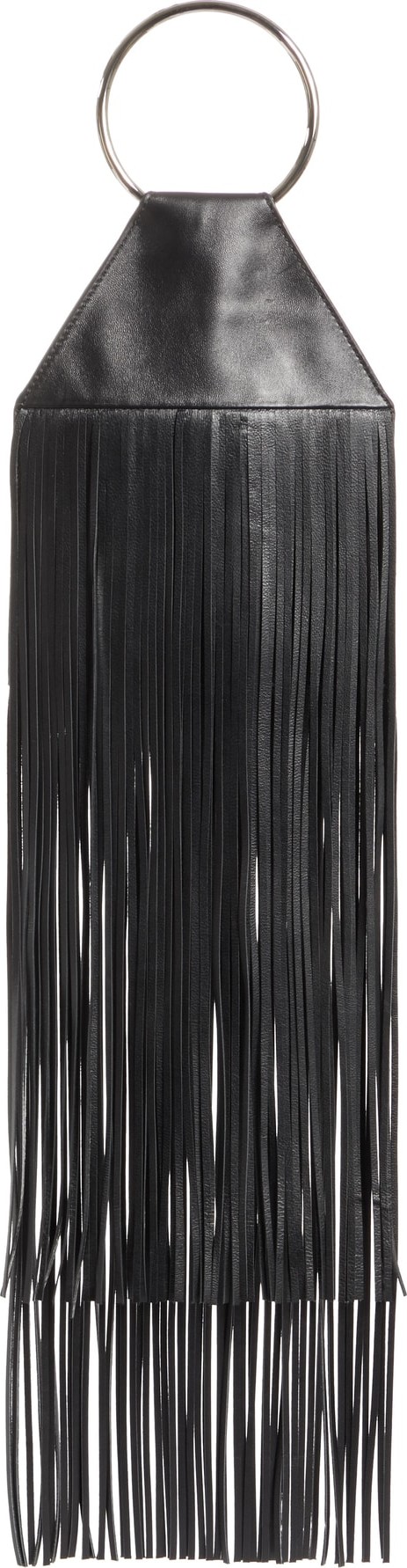 KARA Fringe Lambskin Ring Clutch
