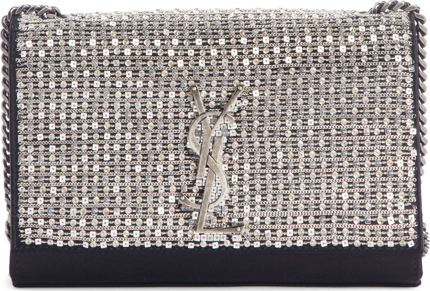 Saint Laurent Small Kate Paillettes Satin Crossbody Bag