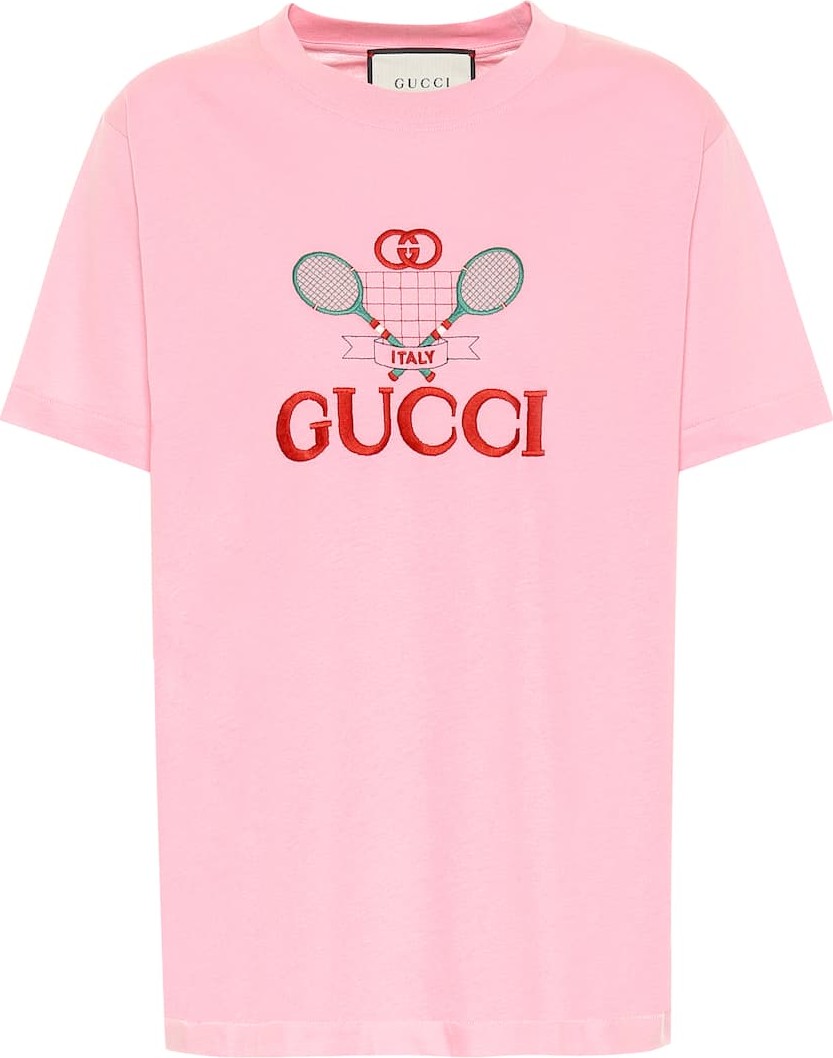 Gucci Embroidered cotton T-shirt