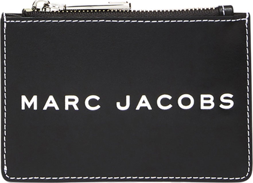 MARC JACOBS Zip Card Wallet with Barcode Logo