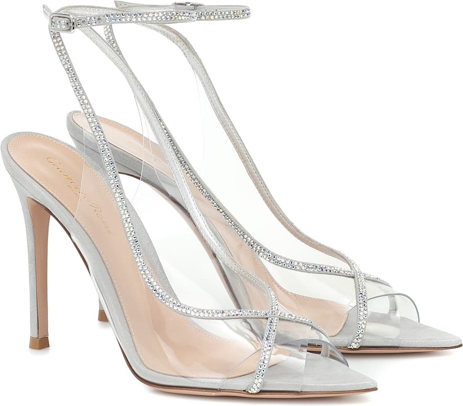 Gianvito Rossi Crystelle embellished PVC sandals