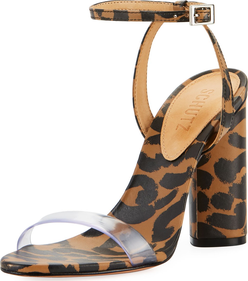 Schutz Marjore Leopard -Print High Sandals