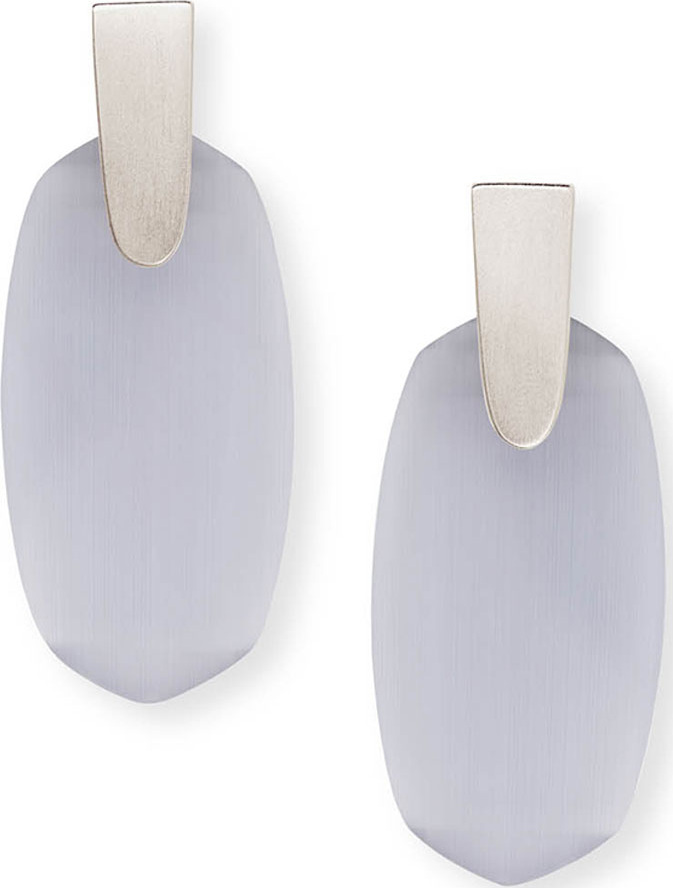 Kendra Scott Aragon Statement Drop Earrings, Rhodium-Plate