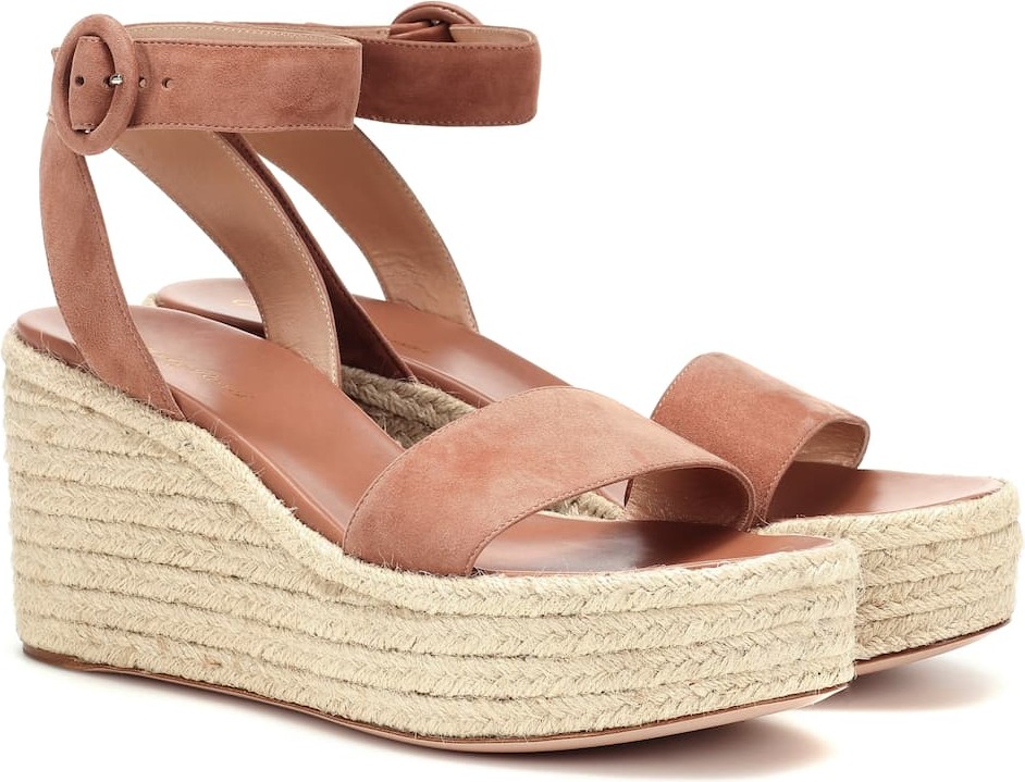 Gianvito Rossi Exclusive to Mytheresa – Billie 45 suede espadrille wedges