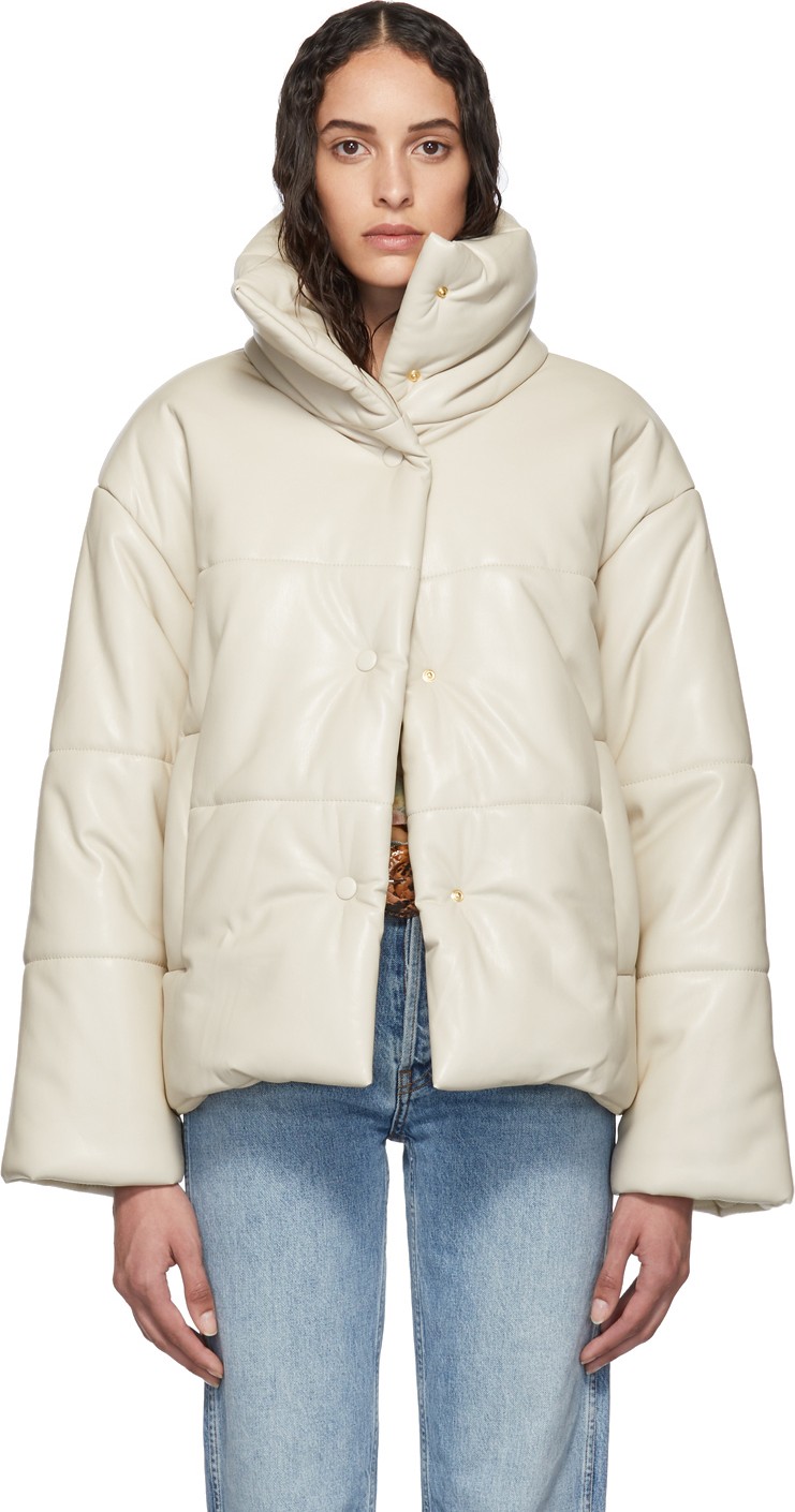 Nanushka Beige Puffer Jacket