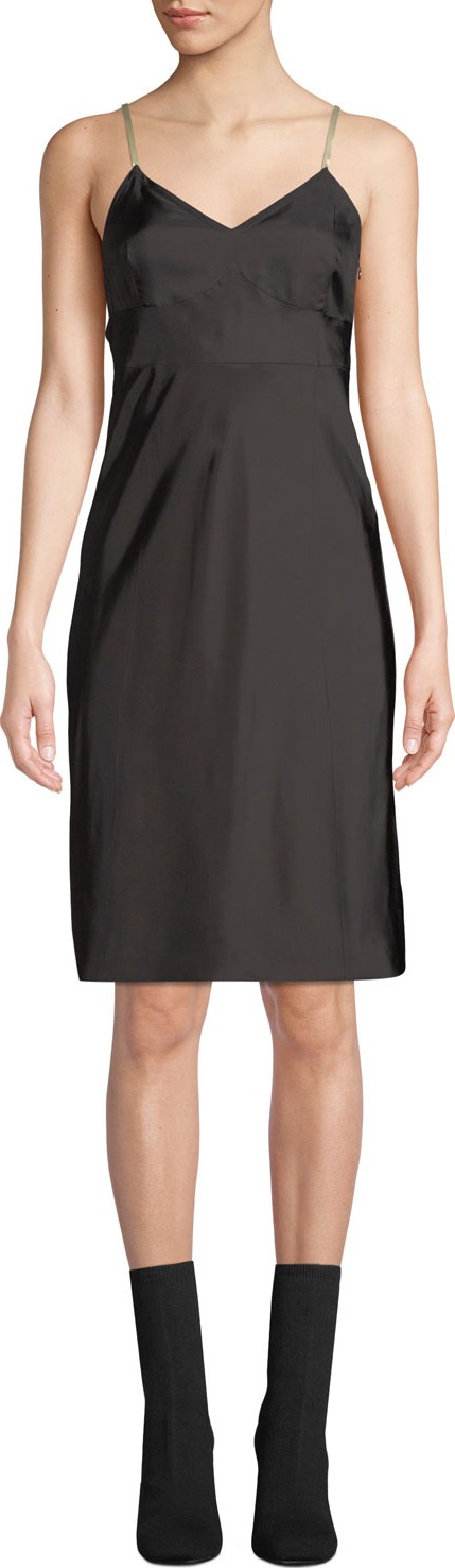 Helmut Lang Compact Viscose Slip Dress