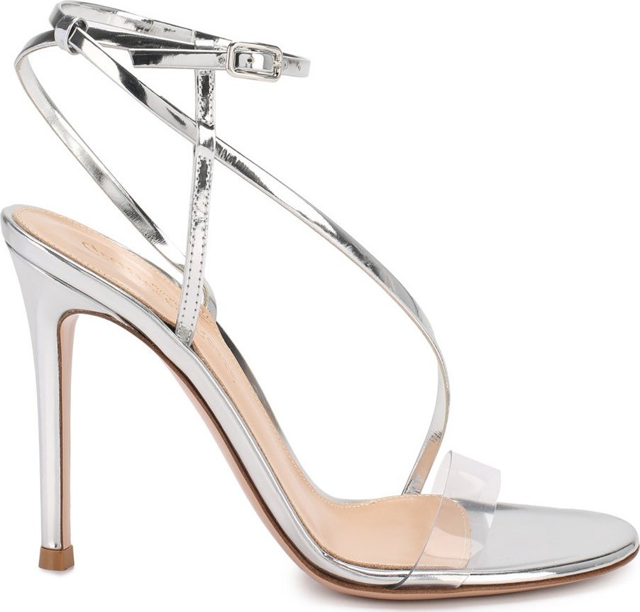 Gianvito Rossi Silver Strappy Sandals