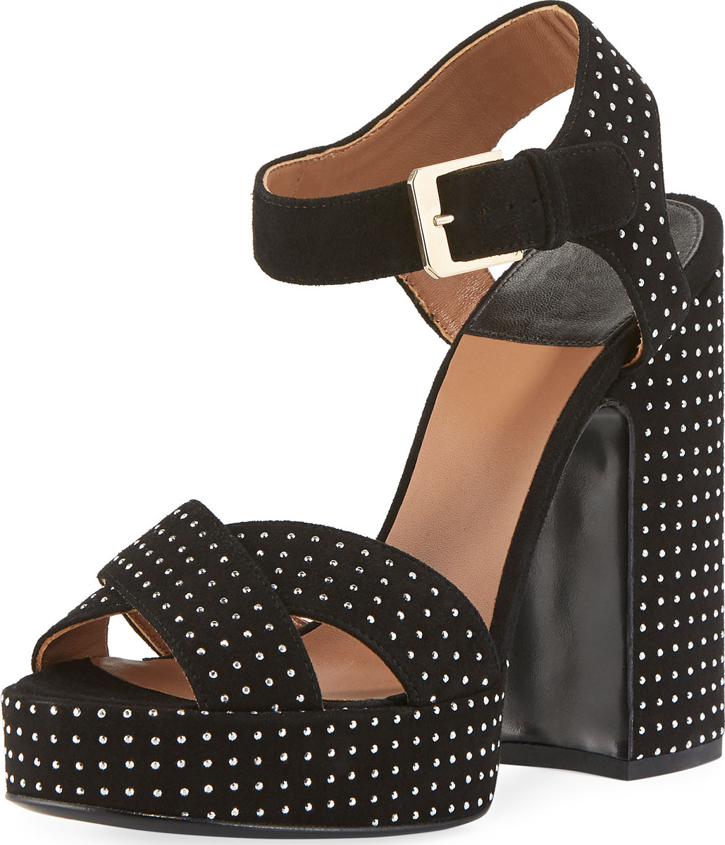 Laurence Dacade Rosange Suede Studded Platform Sandals