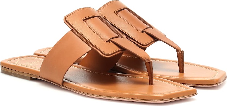 Roger Vivier Viv' Sellier leather sandals