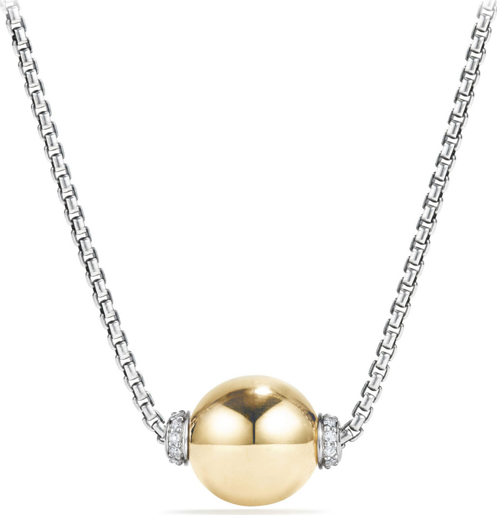 David Yurman 18k Solari Pendant Necklace w/ Diamonds